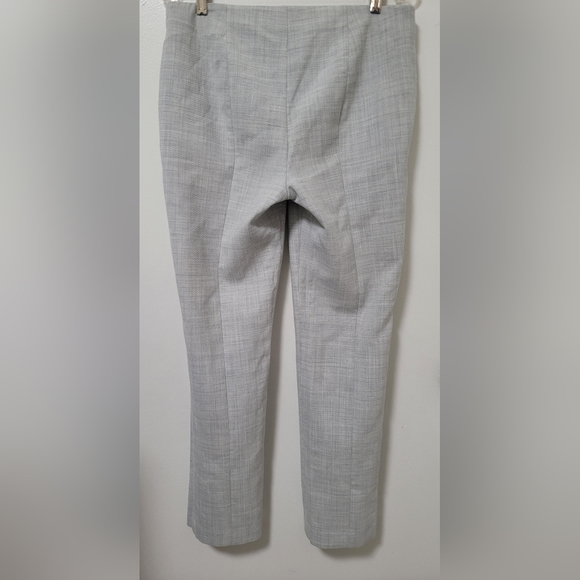 Theory Tennyson Pioneer Gray Stretch Twill Straight Leg Seamed Ankle Pant Size 8 - Picture 10 of 16